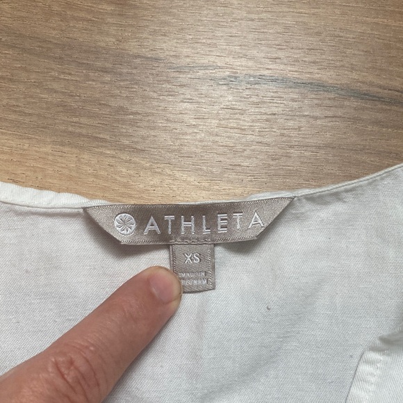 Athleta White Cross Front Luxe Wrap Kaftan - Picture 3 of 9